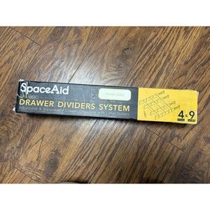 SPACE AID Bamboo Drawer Divider System with Labels 4 Dividers 9 Inserts